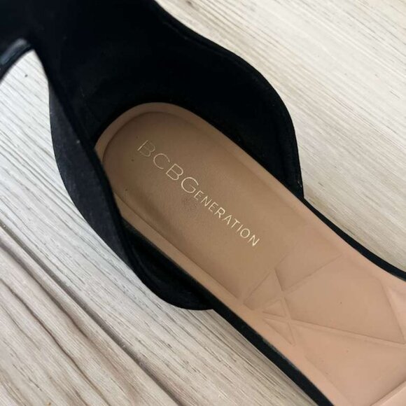 BCBGeneration Kassia Faux Feather Ankle Strap Ballet Flat - Picture 3 of 7